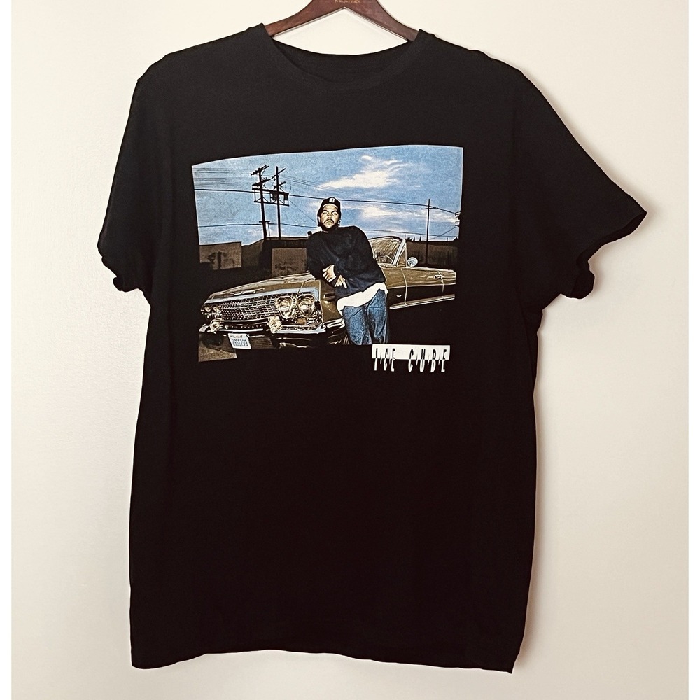 Ice Cube T Shirt Men's Large Black Graphic Tee Today‎ Was A Good Day Music Rap